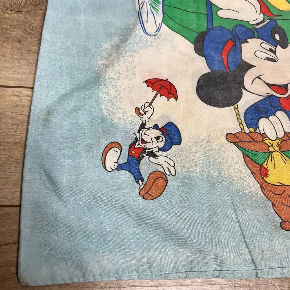 Vintage Mickey Mouse Air Mobile Balloon Pillowcase